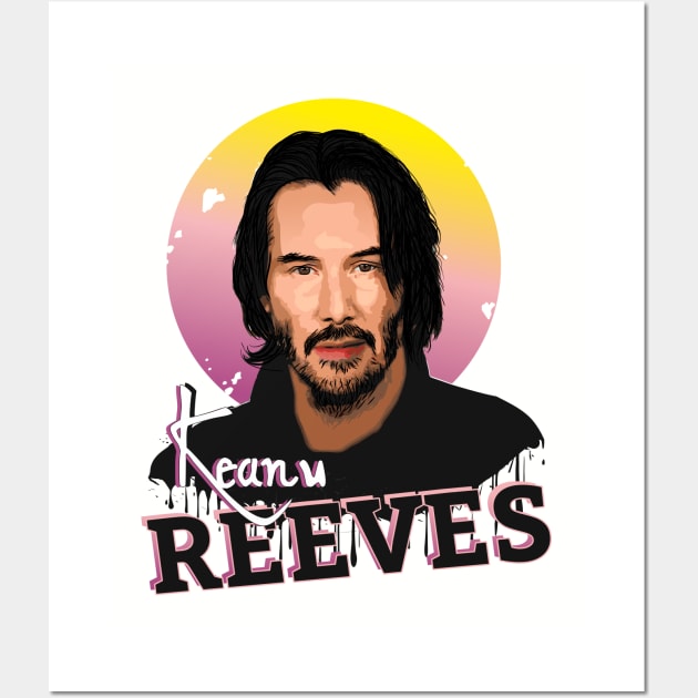 Keanu Reeves T-Shirt Wall Art by Olgakunz